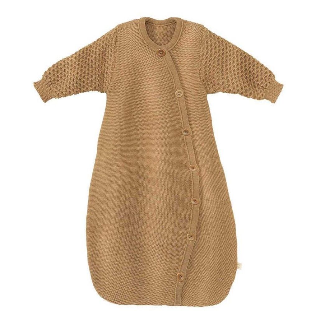 Disana Infant Long Sleeve Wool Sleep Sack in Caramel Tan